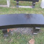 Jet Black curved bench