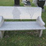 Barre Gray bench with arms and back rest